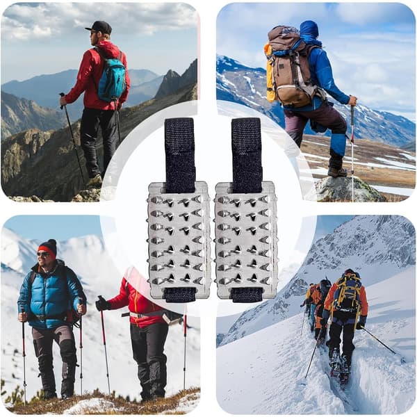 Snöbroddar – 26-punkts isbroddar | Vintergreppstillbehör för vandring, metallbroddar med (D)