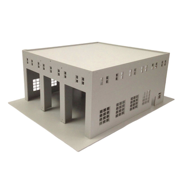 Outland Models Miniaturer 3-bås Stor Garage til Lastbiler/Biler 1:64 BRUG[T]