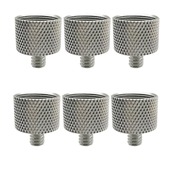 5 st 5/8 tum Hon till 1/4 tum Han Trådade Skruvar Mikrofon Skruvadapter för Mic Mikrofon
