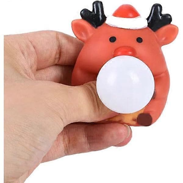 Julleksak med glödande ögon, jul-snögubbe, älg, jultomte Elik[D]