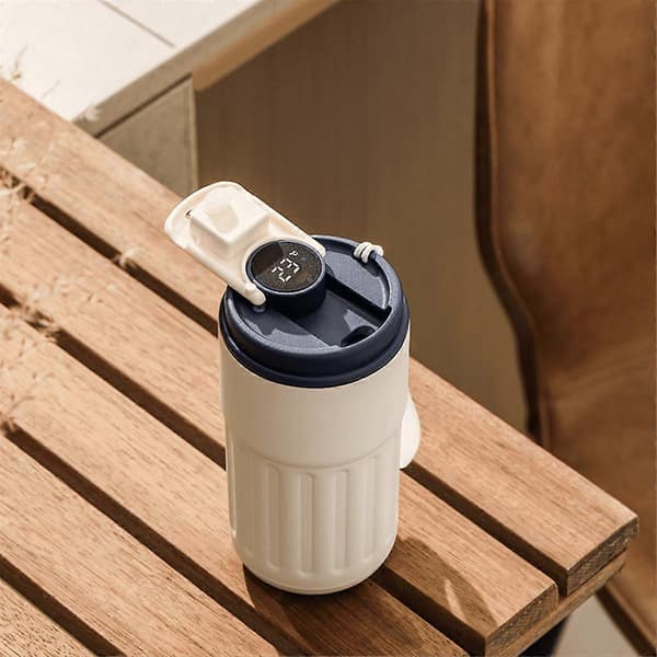 450ML Smart Termosflaska Digital LED Temperatur Kaffemugg Rostfritt Stål Termisk Mugg Tumlare Bärbara Flaskor, C[D]