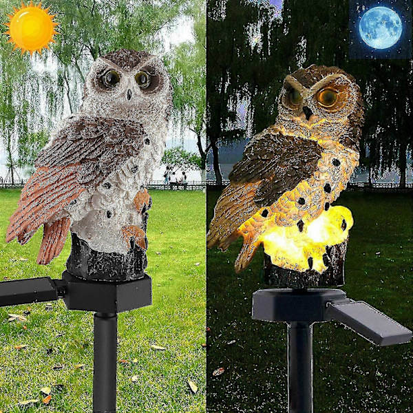 Uggla Solcell Trädgårdslampa[D] Brown