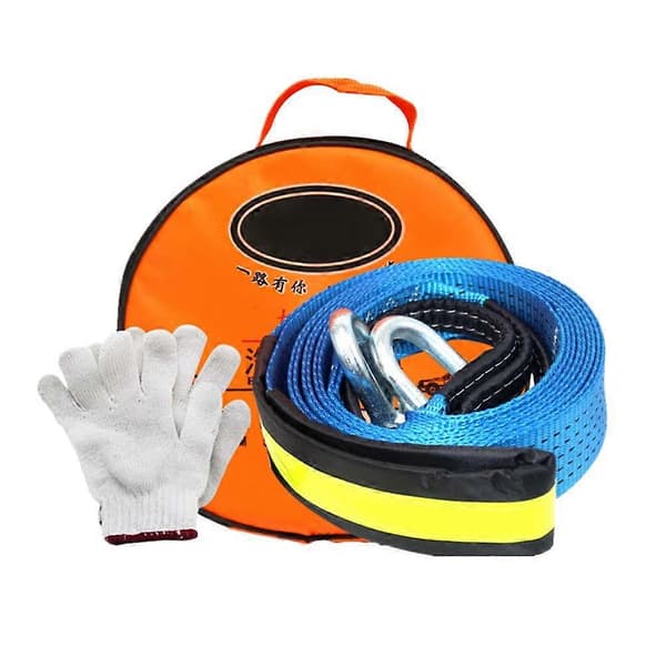 Winch Bugseringstov Polyester Bil Trailer Tilbehør Nødredning Til SUV Lastbiler Køretøjer Udendørs Nødsituation 1 stk[D] Blue