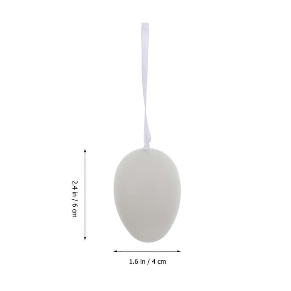 DIY Plast Eggeskall Påskeleke for Barn til Dekorering 24 stk [D] 6x4cm White