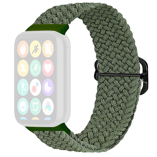 För Xiaomi Smart Band 8 Pro Nylon Watch Band Justerbar Vävd Rem - Färgglad Green Xiaomi Smart Band 8 Pro