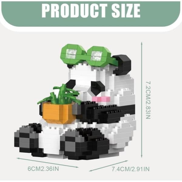Panda Byggeklodser Mini Panda Byggeklodser Søde Dyre Panda Klodser, 348 dele