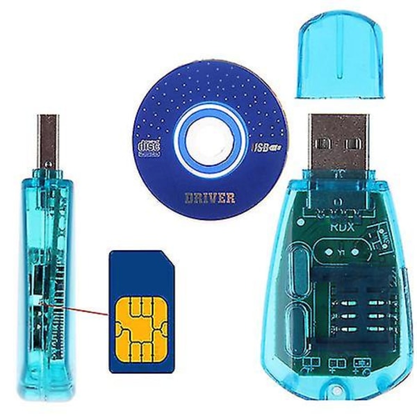 USB-mobiltelefon Standard SIM-kortlæser Kopi Kloner Skriver SMS Backup GSM/CDMA+CD