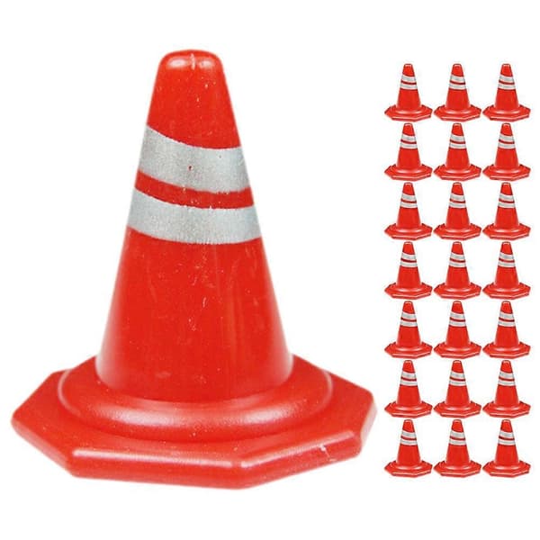 Trafikkoner Leksak Vägspärrmodeller för Barn Lek 50st Mini Trafikkoner[D]