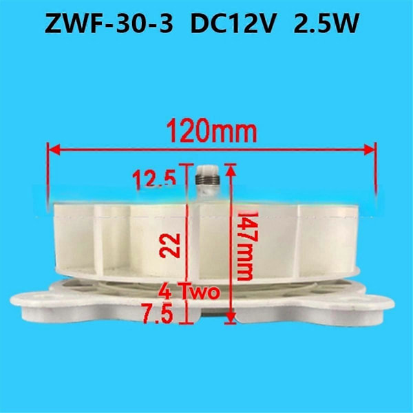 Kylskåpsfläktmotor för Kyl ZWF-30-3 BCD-430WP9C Ersättningsdel för Kylfläkt White