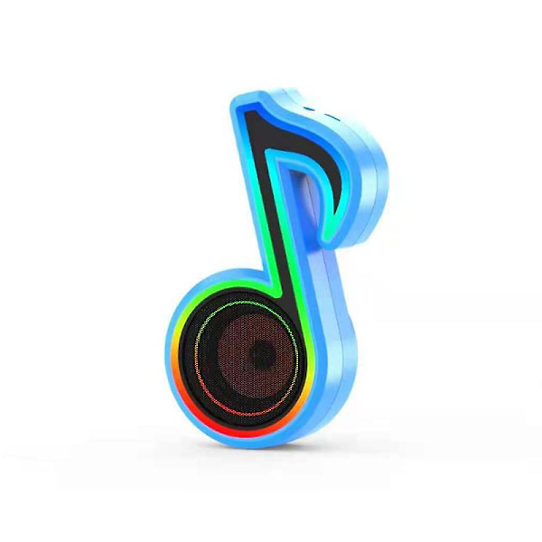 RGB-glödande Bluetooth-högtalare Mini Bärbar Musiknotform Högtalare för Kreativa Presenter Dator Telefon Ljudutrustning