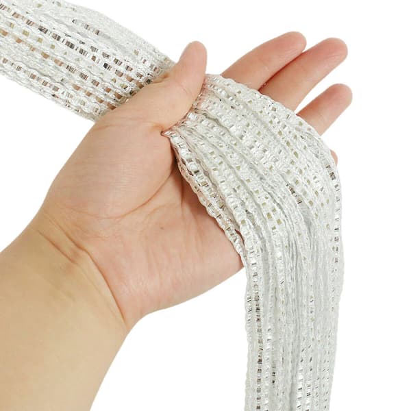 String Dørgardin Romdeler Duske for Vegg- og Vindusdekorasjon[D] Black