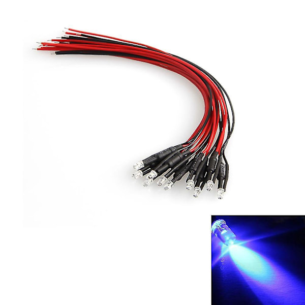 10 stk. 24V 18 cm Lange 3 mm Fortrådsede LED-Lampepærer Emitterende Diode