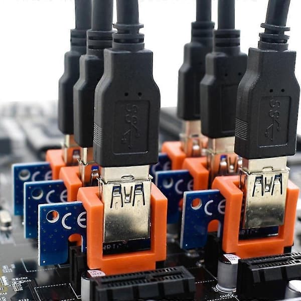 20 stk. PCI-e Riser Kort Holder Til BTC Riser Til Grafikkort, Blå[D]