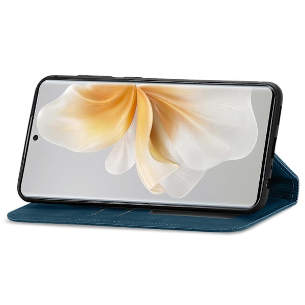 Etui for TCL 50 Pro Nxtpaper 5G - Skinnfølelse i lær, kortlomme, magnetisk lukking Dark Blue