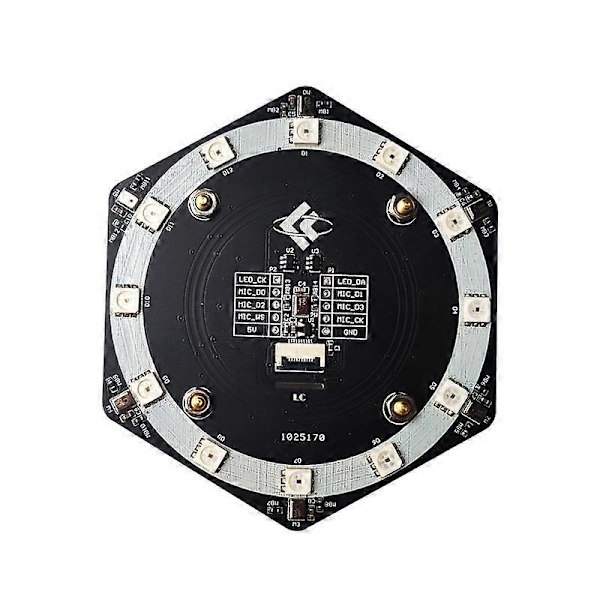 6+1 I2S Mikrofon Array Modul Röstigenkänning LED-Display K210 6+1 Modul[D] Black