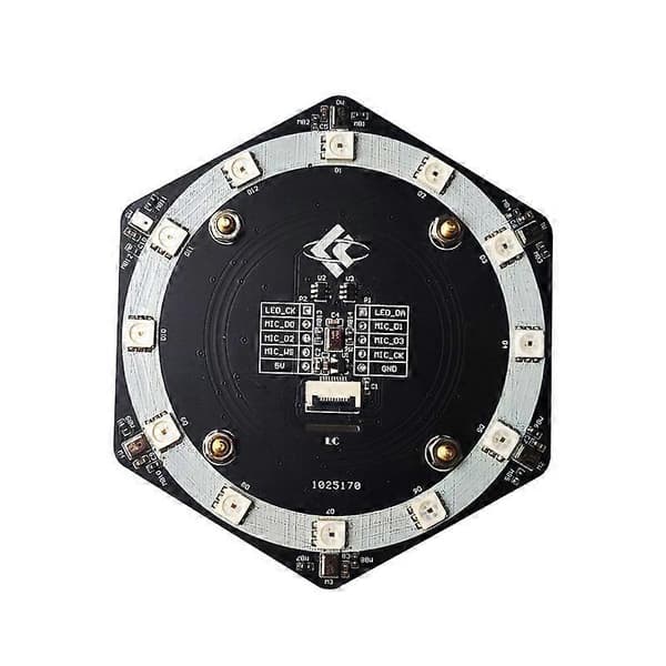 6+1 I2S Mikrofon Array Modul Stemmegenkendelse LED Display K210 6+1 Modul[D] Black