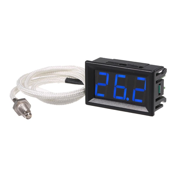 XH-B310 Industriell digital termometer 12V temperaturmätare K-typ M6 termoelement testare -30~800 termograf hög noggrannhet med LED-display [kk] Blue