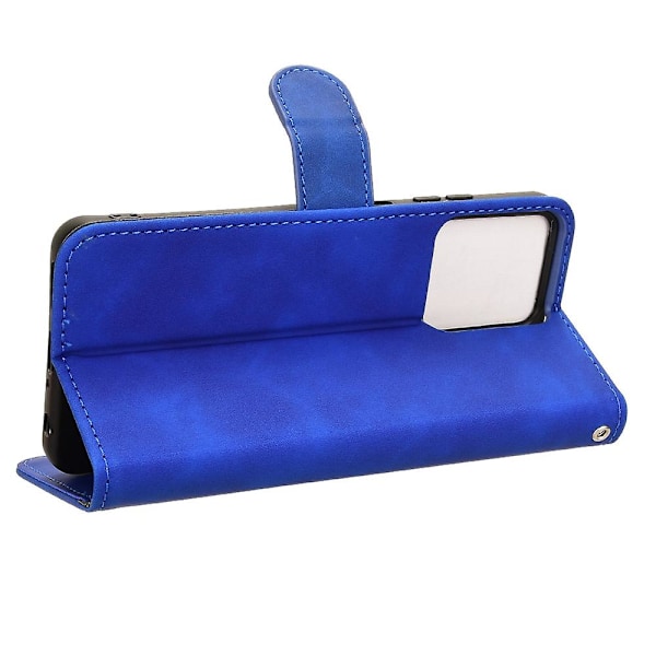 Shockproof-etui for Blackview Oscal C70, Skin-touch PU-lær, Foldbar Stativ, Lommebok, Beskyttende Deksel