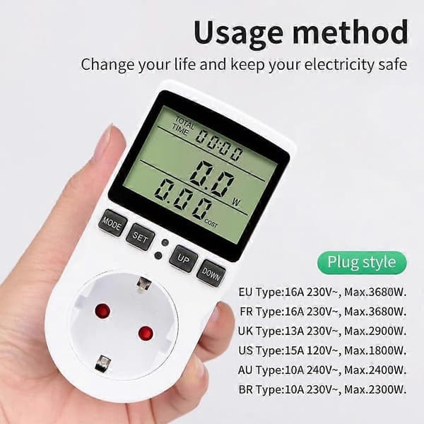 Digital Temperaturkontroller Strømkontakt EU Plugg Termostat Med Timerbryter Sensor Probe Oppvarming Kjøling[D] white EU