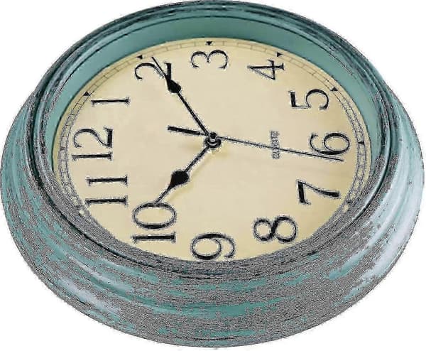 Stille, lydløs retro kvarts vægur (30 cm) [D] Blue