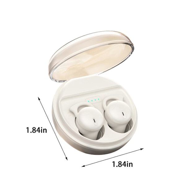Søvnørepropper Trådløst Bluetooth-hodetelefonsett Bluetooth 5.3 Mini In-Ear Dobbel Mikrofon Bærbare Øretelefoner For Søvn White