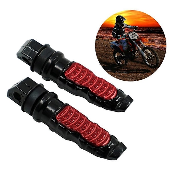 Bakre Passagerarfotpinnar Pedal Aluminiumlegering Fotpinne Scooter Fotstöd M8 Hål[D] Black