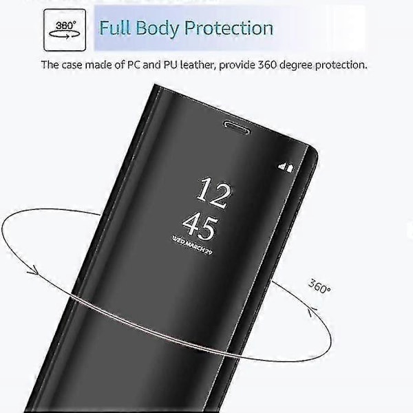 Samsung Galaxy Note 8 Clear View Fodral Skydd Stötsäkert Spegel Flip Fodral Clear View Fodral