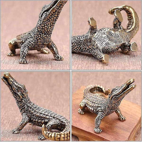 Krokodillefigur Dyreskulpturer og Statuer Akvarium Ornamenter Feng Shui Statue Hjemmedekor - q36/YY