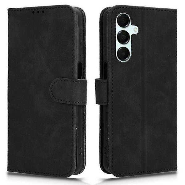 Lærveske for Samsung Galaxy A16 5G - Skinnfølelse, Anti-Fall, Lommebok, Flipdeksel - Grønn Multicolor Black