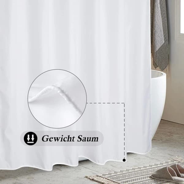 Extra Bred Duschdraperi, 100% Vattenavvisande, Anti-Mögel, Textilmaterial, 150cm x 180cm[D]