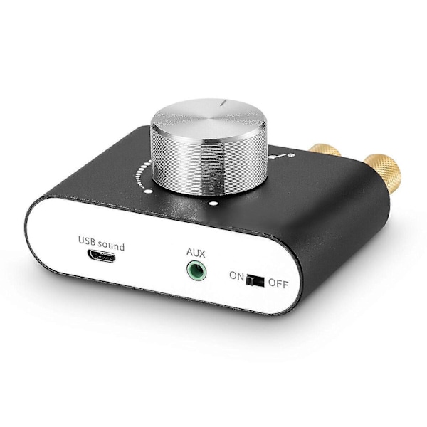 Bluetooth 5.0 Stereo Audioforsterkermottaker 2-kanals Klasse D Mini Hi-fi Amp