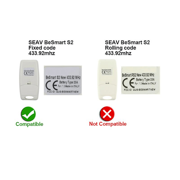 SEAV TXS1,TXS2,TXS3,SEAV BE HAPPY S1,HAPPY S3,BE SMART S2 Fjärrkontroll Duplicator Klon 433MHz Fast Kod Nyckel Fobs