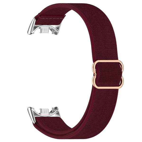 Urrem til Xiaomi Mi Band 9 Ceramic Edition/Smart Band 9 NFC/9/8 NFC/8 Elastisk nylonrem med[D] Multicolor Wine Red