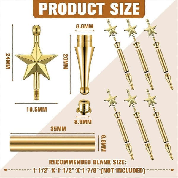 12-pack Julgransprydnad Träsvarvningsprojekt Kit[D] Gold
