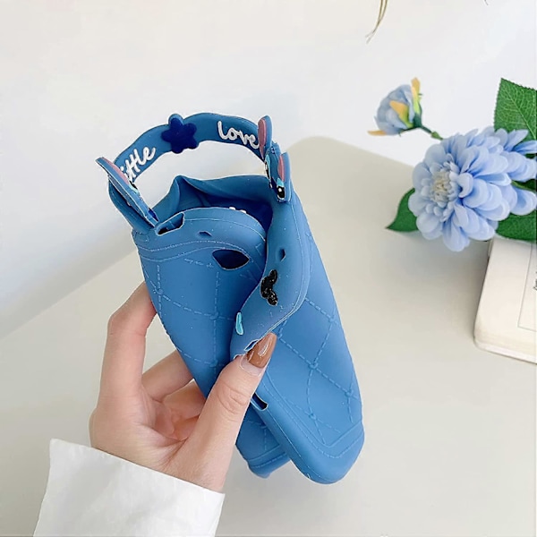 iPad 11 tum 2018 - Färgglad tecknad fodral för Stitch Mjukt stötsäkert silikon baksida med vikbart stativ