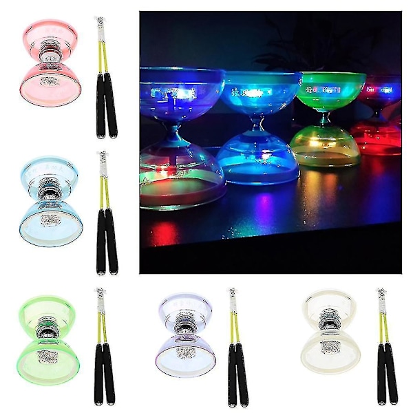 Professionell Diabolo Set Leksak Hög Hastighet Mjuk Jonglering Med Rep Hobby Barn Klassisk Hand Lek Gåva[D] Red