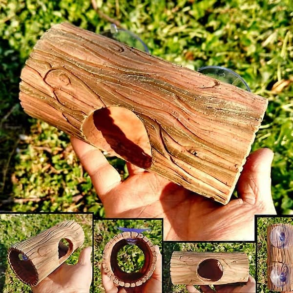 Golden Bear Spider Snake Hideout Lizard Hamster Habitat Dekorasjon Rede, Reptil Avlsplass Ly Tilbehør (D)