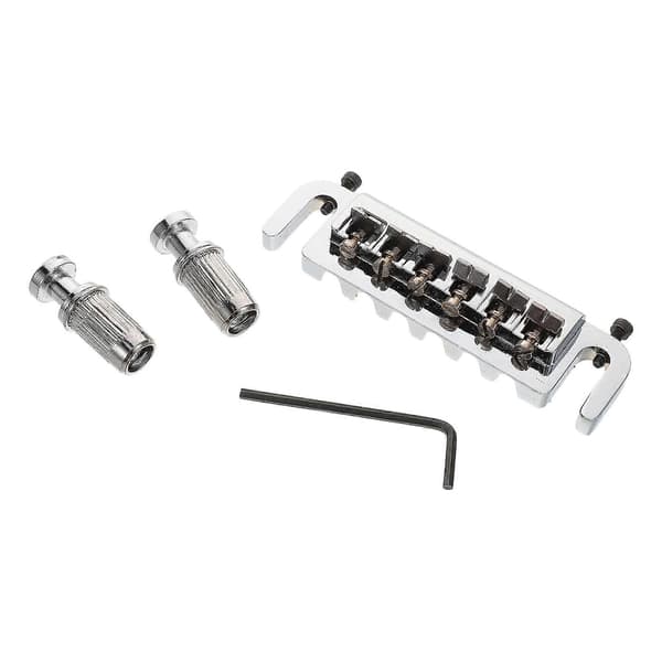 Gitarr Stall Sadel Set Tremolo Stall för Gitarr Uppgraderingar Resonansöverföring Metall 1Set[D] Silver 9.90X2.50X1.50CM