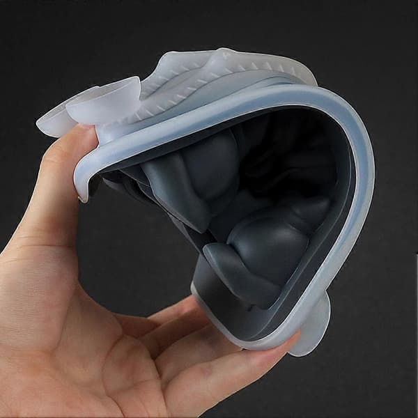 Isbitform 3D Dinosaurform Isbitbrett med lokk Whisky Cocktails Brennevin Kaffe Gjenbrukbar Silikonform (D) Grey
