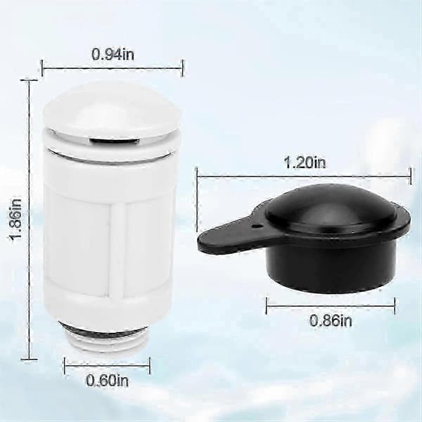 12363 12373 Luftjetventil & Lock Passar för Intex ovanjordspoolinlopp Kompatibel[D] White