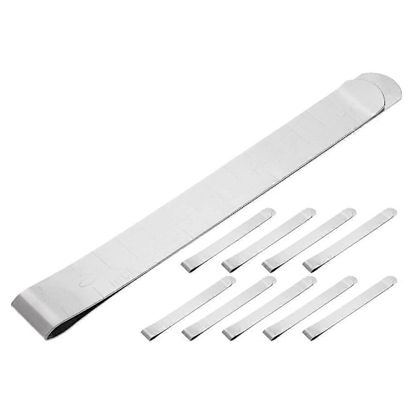 10 st Bomullsgodis Nätklämma Metall Sockermaskinklämmor Bomullsgodis Maskinklämmor[D] Silver 11.50X1.40X1.00CM