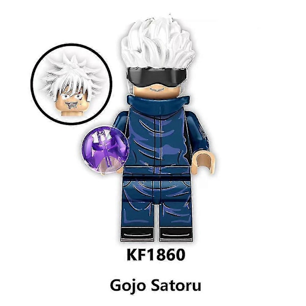 8 stk./sæt Jujutsu Kaisen Byggeklodser Minifigurer Yuji Satoru Nobara Samleobjekter Samlede Legetøj Børn Fans Gave