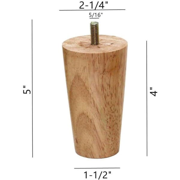 Ben i heltre, ca. 10,2 cm (4 tommer), for sofaer, stoler, puter, toseters sofaer, bord, skap og andre møbler. Erstatning Beige 0.05