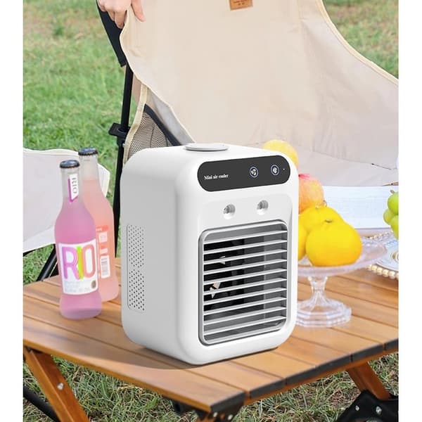 Bærbar mobil aircondition/sprayventilator/desktop USB genopladelig minikøler (D)