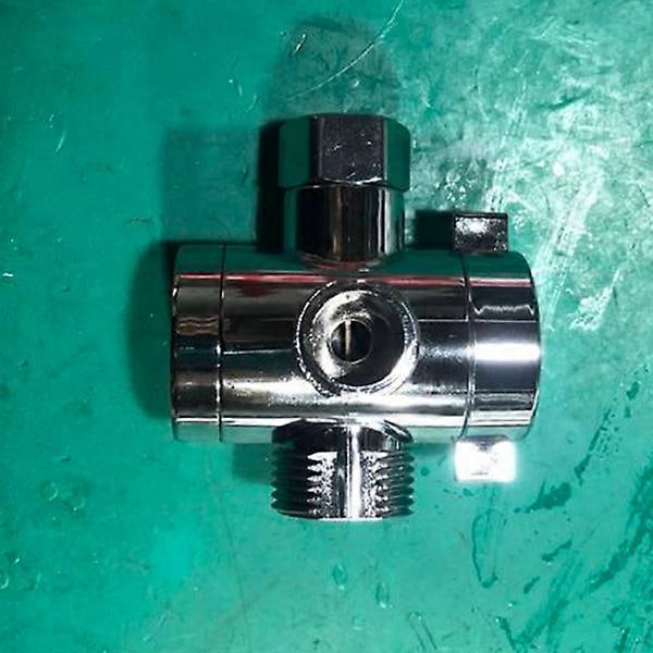 1/2 tomme 3-veis T-adapter Omlederventil Justerbart Dusjhode Armmontert Omlederventil Baderom Silver