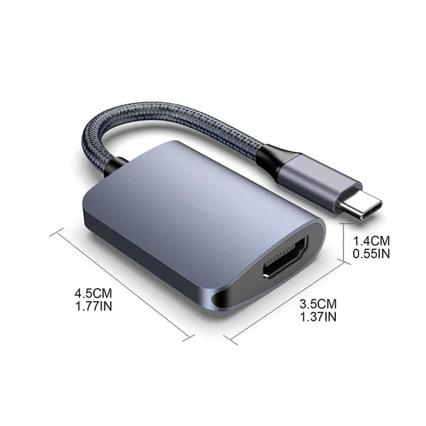 USB C till HDMI-adapter Portabel Typ-C till HDMI-adapter för Hemmakontor Hotell[D]