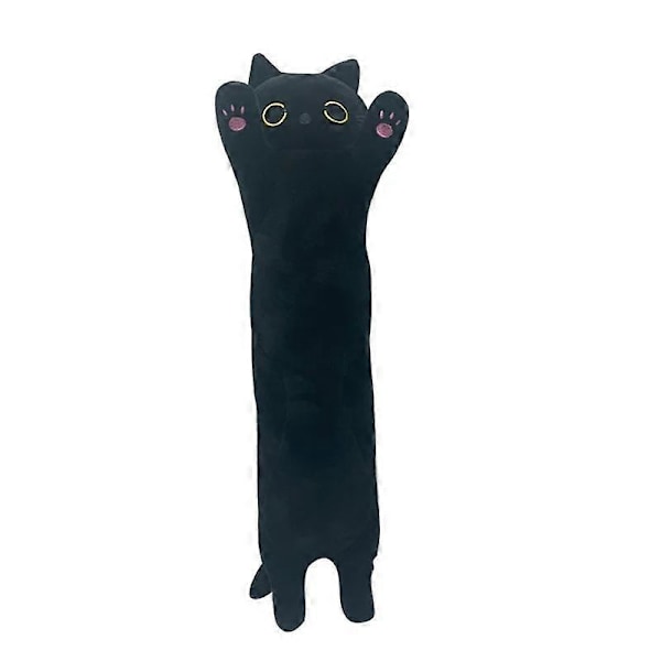 50cm Svart Lång Katt Plyschkudde Kawaii Mjuk Fylld Leksak Plushie Mjuk Kitten Kudde Julgåvor Födelsedagspresenter För Flickor