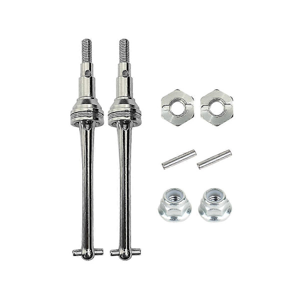 Metallisk Framdrivningsaxel CVD och 12mm Hjulhex för MJX Hyper Go H16 16207 16208 16209 16210 1/16 RC Bil Uppgraderingsdelar