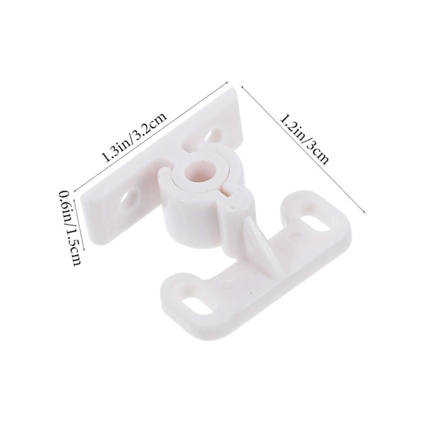 12 stk. Kulelås Skapdør Kule Rullelås Skap Spenningslås Erstatning White 3.2X3CM