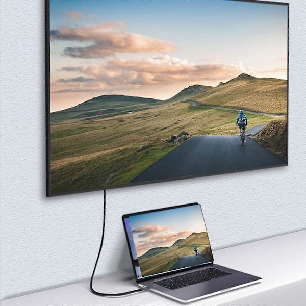 100W USB-C 3.1 Han till Hona Videokabel, Typ-C Förlängningskabel för Datatransfer 1.5m